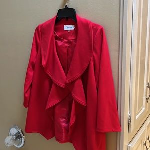 Calvin Klein open red blazer